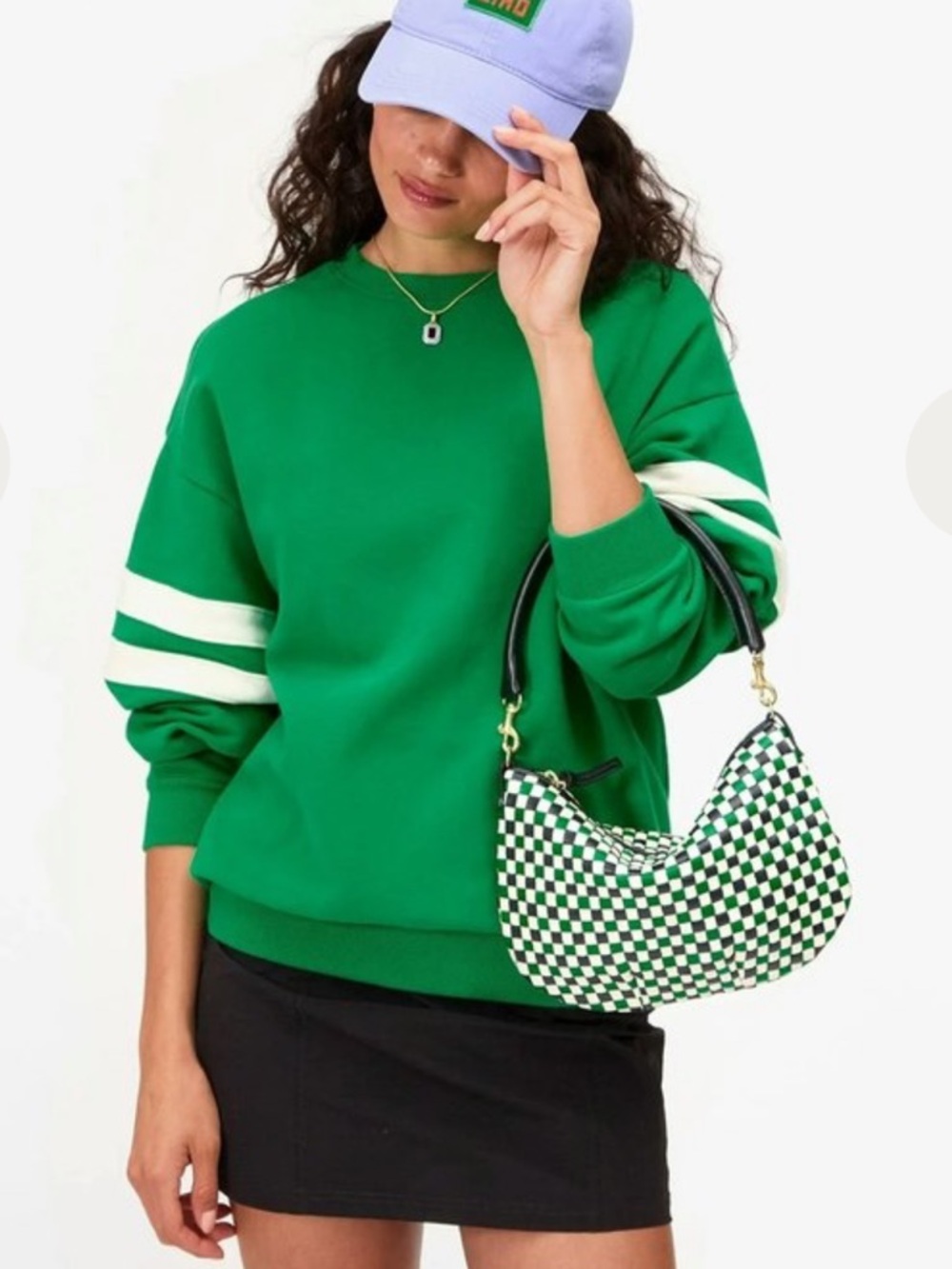 NWT CLARE V. petit moyen messenger bag in green apple - Picture 5 of 9